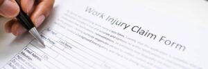 Person completing a Work injury Claim Form